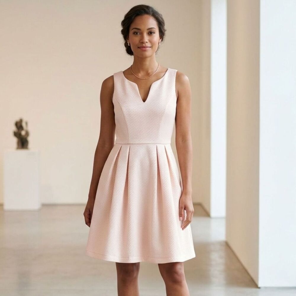 Kut From the Kloth Peach Midi Dress Textured